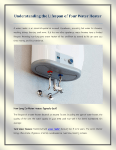 The Lifespan of Your Water Heater