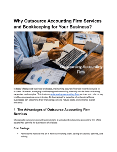  Why Outsource Accounting Firm Services and Bookkeeping for Your Business 