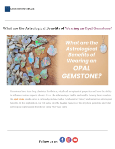 Opal Gemstone: Astrological Benefits & Meaning