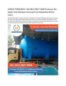 1.Produsen Bio Septic Tank Melayani Gunung Purei Kabupaten Barito Utara