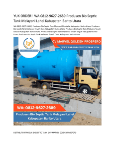 2.Produsen Bio Septic Tank Melayani Lahei Kabupaten Barito Utara