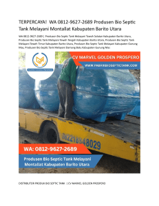 4.Produsen Bio Septic Tank Melayani Montallat Kabupaten Barito Utara