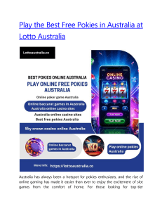 Play the Best Free Pokies in Australia at Lotto Australia