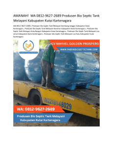 4.Produsen Bio Septic Tank Melayani Kabupaten Kutai Kartenagara