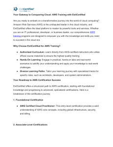 AWS Training with ExitCertified: Cloud Certification Programs
