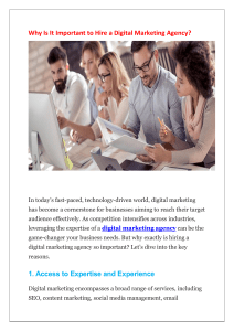 Why Is It Important to Hire a Digital Marketing Agency