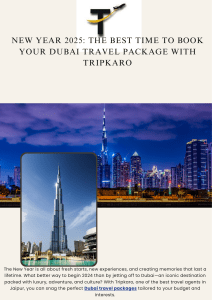 New Year 2025 The Best Time to Book Your Dubai Travel Package with Tripkaro