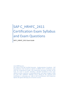 SAP C_HRHFC_2411 Certification Exam Syllabus and Exam Questions