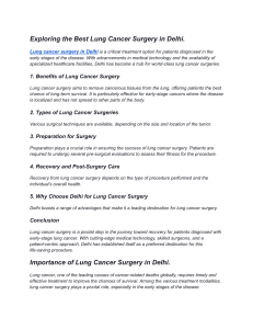 Exploring the Best Lung Cancer Surgery in Delhi.