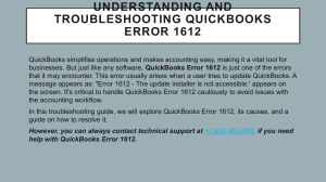 QuickBooks Error 1612: A Complete Guide to Troubleshoot Like a Pro