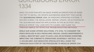 QuickBooks Error 1334: Easy Solutions for Installation Issues