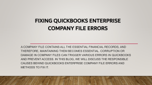 QuickBooks Enterprise Company File Errors: Expert Solutions for Smooth Operation