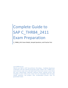 Complete Guide to SAP C_THR84_2411 Exam Preparation