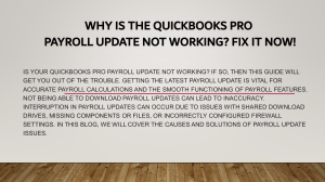 QuickBooks Pro Payroll Update Not Working: Common Causes Explained