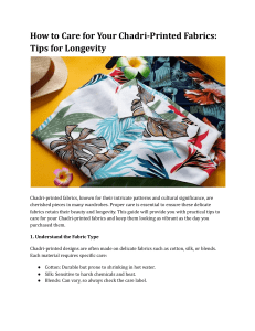 How to Care for Your Chadri-Printed Fabrics  Tips for Longevity