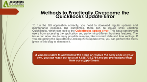 Troubleshooting QuickBooks Update Error Easy Fixes