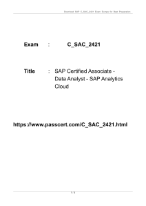 C SAC 2421 Data Analyst - SAP Analytics Cloud Dumps