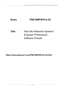 Palo Alto Networks PSE-SWFW-Pro-24 Exam Dumps