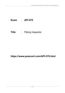 Piping Inspector API-570 Exam Dumps