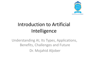 Introduction to Artificial Intelligence