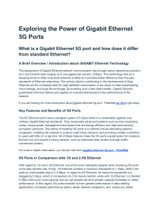 Gigabit Ethernet 5G Ports