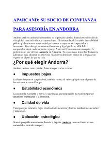 Asesoría en Andorra: Servicios de Aparcand para Empresas e Inversores