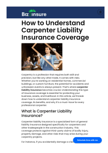 Carpenter Liability Insurance