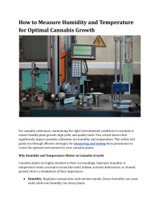 How to Measure Humidity and Temperature for Optimal Cannabis Growth