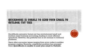 QuickBooks Email to Outlook Troubleshooting Guide