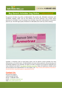 Buy Generic Arimidex 1mg Online