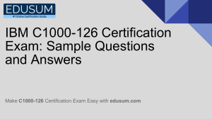 IBM C1000-126 Certification Exam Sample Questions