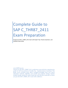 Complete Guide to SAP C_THR87_2411 Exam Preparation