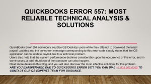 QuickBooks Error 557: Understanding the Root Cause