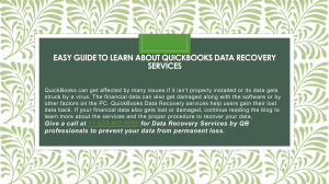 Easy Guide to learn about QuickBooks Data Recovery