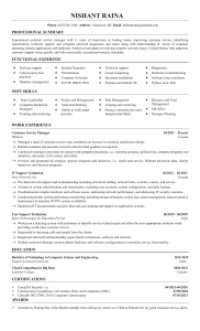 NISHANT RAINA resume