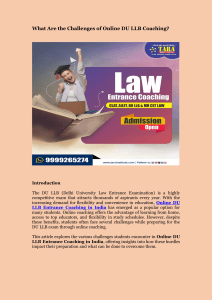 What Are the Challenges of Online DU LLB Coaching