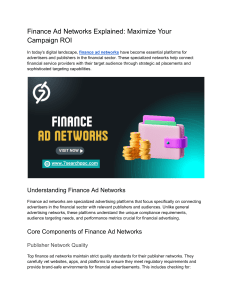 Finance Ad Networks Explained  Maximize Your Campaign ROI