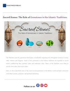 Gemstones in Islamic Traditions: Spiritual & Healing Properties