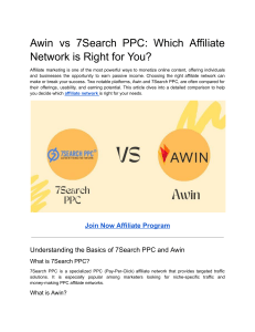 Awin vs 7Search PPC  Which Affiliate Network is Right for You