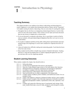 Introduction to Physiology Textbook Chapter