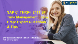 SAP C_THR94_2411 SF Time Management Exam Prep: Expert Questions & Tips