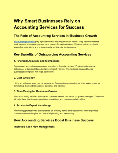 Why Smart Businesses Rely on Accounting Services for Success