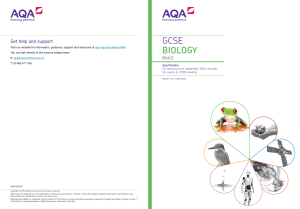 GCSE Biology Specification (AQA)