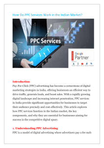 PPC Services in India: A Comprehensive Guide