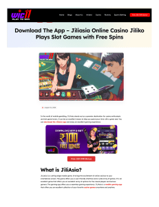 Download The App – Jiliasia Online Casino Jiliko Plays Slot Games with Free Spins