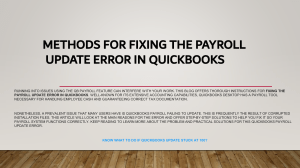 Payroll Update Error in QuickBooks: Step-by-Step Troubleshooting Guide