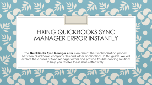 QuickBooks Sync Manager Error Troubleshooting Guide for Beginners