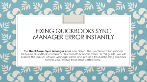 Fix QuickBooks Sync Manager Error Instantly