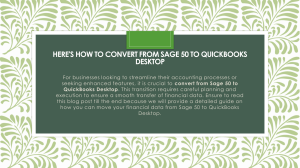 Convert from Sage 50 to QuickBooks Desktop for Better Accounting