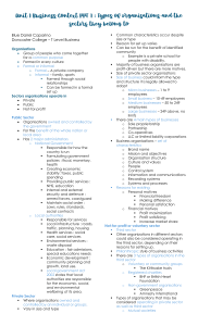 Types of Organizations & Sectors: Business Context PPT